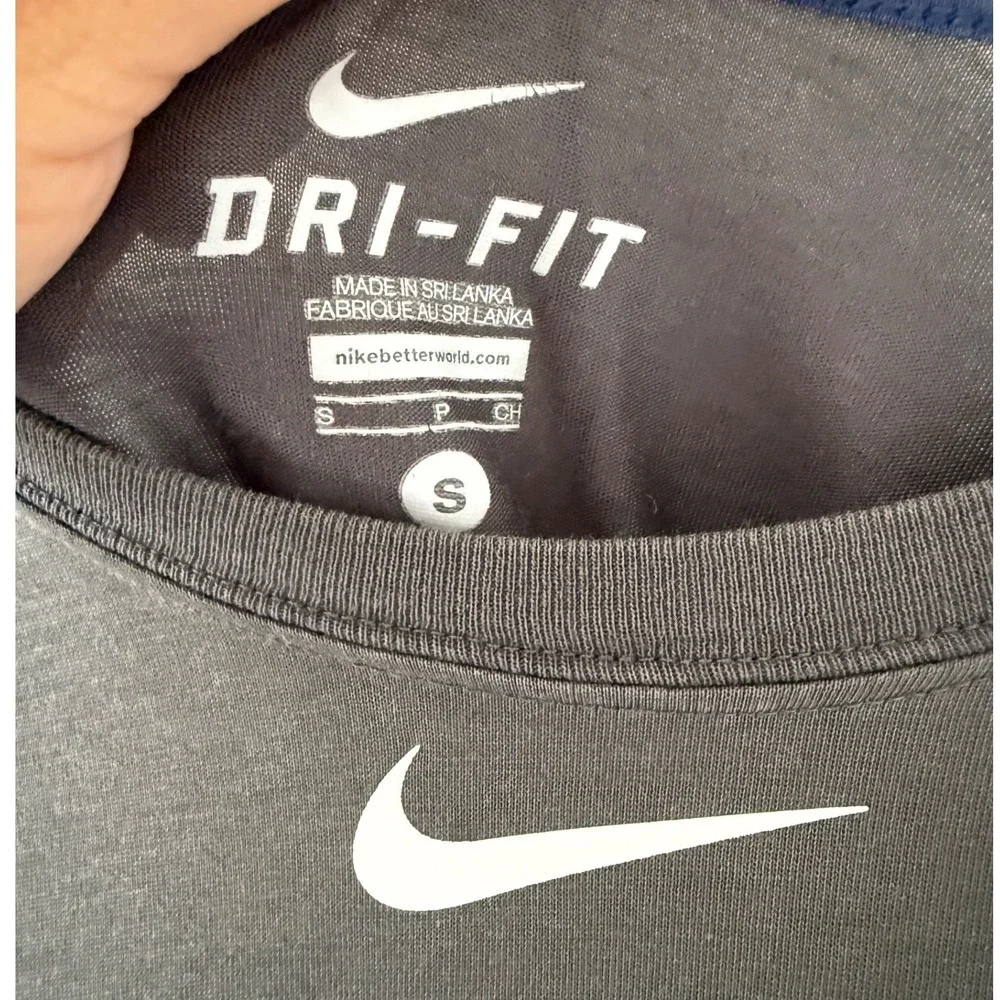 Nike Dri-Fit Swingman Ken Griffey Jr 3/4 Baseball Tee Gray Black Men's Small